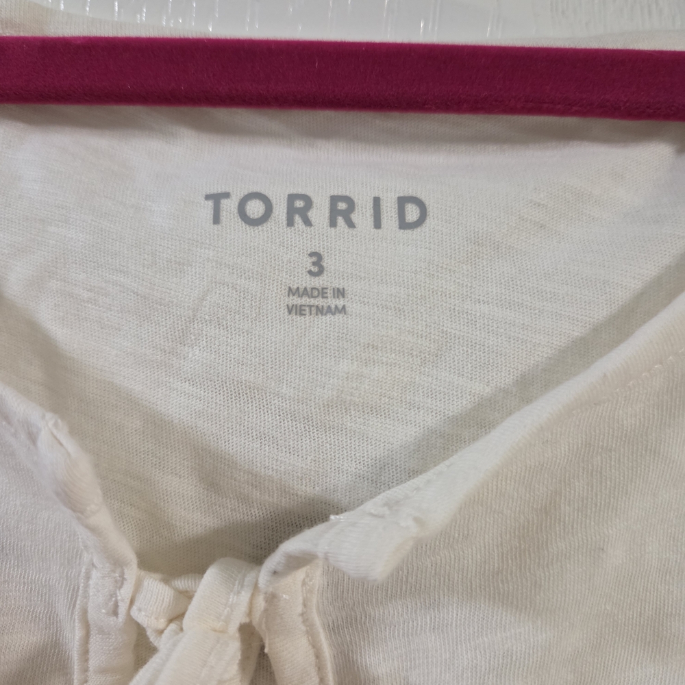 NWT Torrid Front-Tie Peplum Tank- Size 3x - Picture 6 of 8